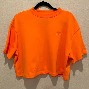 Nike Large orange cropped Tee